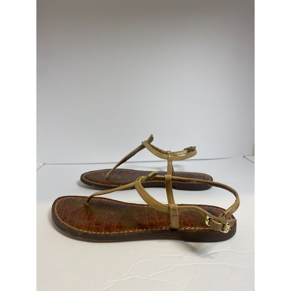 Sam Edelman Gigi Thong Sandal Women's Size 5.5 Beige Flat Slingback